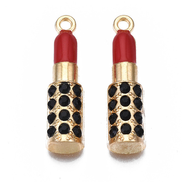 PandaHall Rack Plating Alloy Enamel Rhinestone Pendants, Cadmium Free & Nickel Free & Lead Free, Lipstick, FireBrick, 27.7x7x5mm, Hole..., Red
PandaHall Rack Plating Alloy Enamel Rhinestone Pendants, Cadmium Free & Nickel Free & Lead Free, Lipstick, FireBrick, 27.7x7x5mm, Hole..., Red