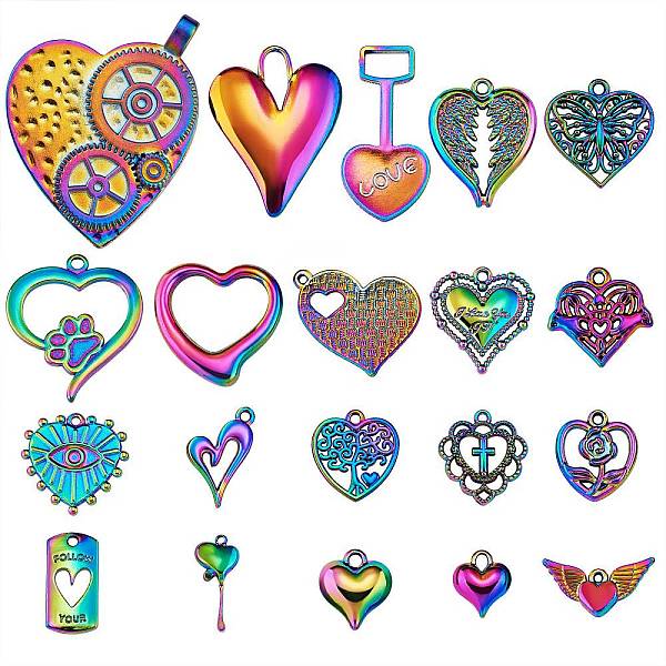 PandaHall DIY Heart Pendant Jewelry Making Finding Kit, Including 20Pcs 20 Style Rainbow Color Alloy & 304 Stainless Steel & 201 Stainless...
PandaHall DIY Heart Pendant Jewelry Making Finding Kit, Including 20Pcs 20 Style Rainbow Color Alloy & 304 Stainless Steel & 201 Stainless...