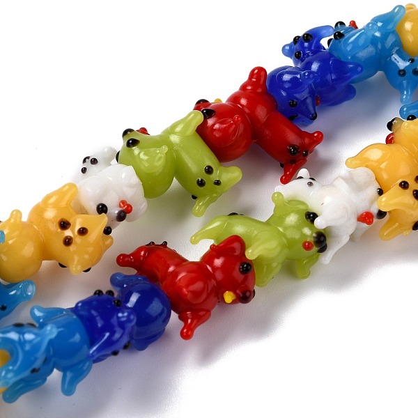 PandaHall Handmade Lampwork Beads Strands, Cartoon Dog, Colorful, 14.5~17x12~15x16~18mm, Hole: 2mm, about 25pcs/strand, 13.19 inch(33.5cm)...
PandaHall Handmade Lampwork Beads Strands, Cartoon Dog, Colorful, 14.5~17x12~15x16~18mm, Hole: 2mm, about 25pcs/strand, 13.19 inch(33.5cm)...