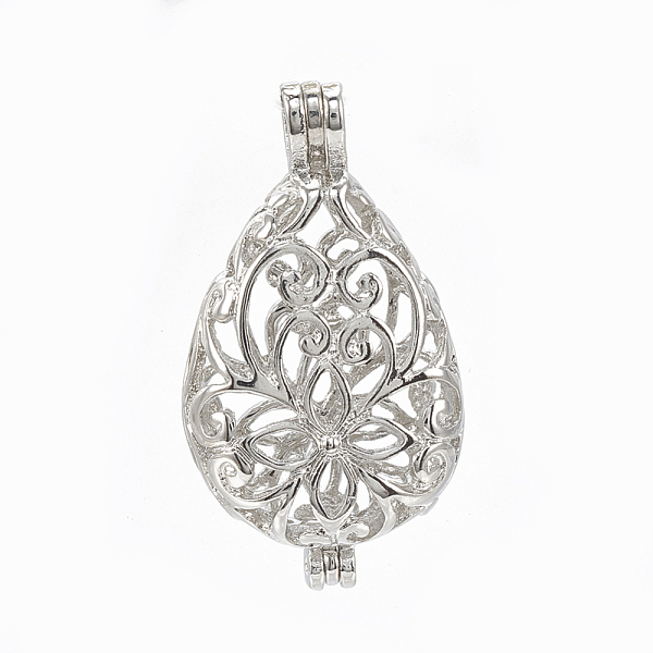 PandaHall Brass Cage Pendant, Hollow, teardrop, Platinum, 30x16x8mm, Hole: 3x2mm, Inner Measure: 19x14mm Brass Teardrop
PandaHall Brass Cage Pendant, Hollow, teardrop, Platinum, 30x16x8mm, Hole: 3x2mm, Inner Measure: 19x14mm Brass Teardrop