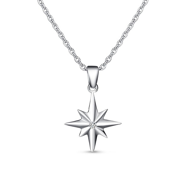 PandaHall TINYSAND Starburst 925 Sterling Silver Cubic Zirconia Pendant Necklaces, Silver, 17.3 inch Cubic Zirconia
PandaHall TINYSAND Starburst 925 Sterling Silver Cubic Zirconia Pendant Necklaces, Silver, 17.3 inch Cubic Zirconia