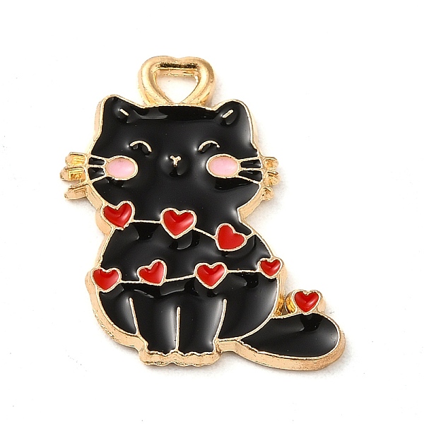 PandaHall Alloy Enamel Pendants, Cat with Heart Charm, Golden, Black, 20x17x1.2mm, Hole: 2x1.8mm Alloy+Enamel Cat Shape Black
PandaHall Alloy Enamel Pendants, Cat with Heart Charm, Golden, Black, 20x17x1.2mm, Hole: 2x1.8mm Alloy+Enamel Cat Shape Black