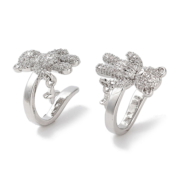 PandaHall Bear & Star Brass Micro Pave Cubic Zirconia Cuff Earrings for Women, Long-Lasting Plated, Cadmium Free & Lead Free, Platinum..., Clear
PandaHall Bear & Star Brass Micro Pave Cubic Zirconia Cuff Earrings for Women, Long-Lasting Plated, Cadmium Free & Lead Free, Platinum..., Clear