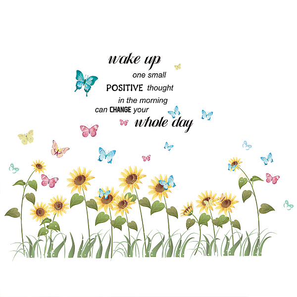 PandaHall PVC Wall Stickers, Rectangle with Sunflower & Butterfly Pattern, for Home Living Room Bedroom Decoration, Mixed Color, 200x290mm..., Multicolor
PandaHall PVC Wall Stickers, Rectangle with Sunflower & Butterfly Pattern, for Home Living Room Bedroom Decoration, Mixed Color, 200x290mm..., Multicolor