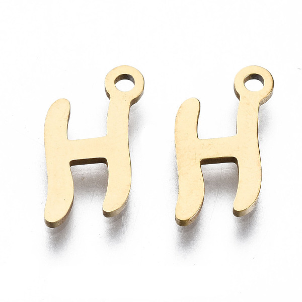 PandaHall 201 Stainless Steel Charms, Laser Cut, Alphabet, Golden, Letter.H, 13x6.5x1mm, Hole: 1.4mm Stainless Steel Letter H
PandaHall 201 Stainless Steel Charms, Laser Cut, Alphabet, Golden, Letter.H, 13x6.5x1mm, Hole: 1.4mm Stainless Steel Letter H