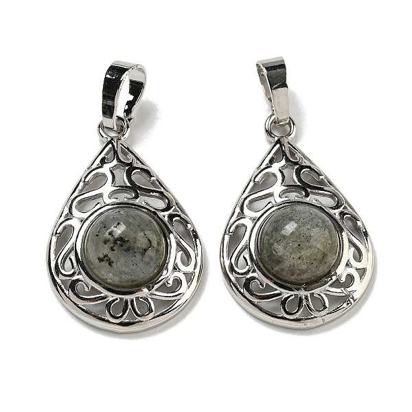 PandaHall Natural Labradorite Pendants, Rack Plating Brass Hollow Teardrop Charms, Cadmium Free & Lead Free, Platinum, 29.5x19.5x7.5mm, Hole...
PandaHall Natural Labradorite Pendants, Rack Plating Brass Hollow Teardrop Charms, Cadmium Free & Lead Free, Platinum, 29.5x19.5x7.5mm, Hole...