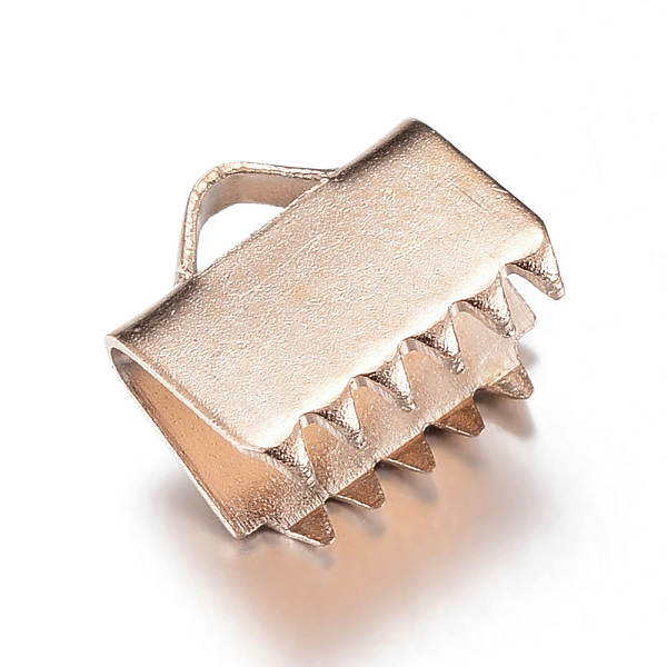 PandaHall Ion Plating(IP) 304 Stainless Steel Ribbon Crimp Ends, Rose Gold, 8x8.5mm, Hole: 1.5x2.5mm 304 Stainless Steel
PandaHall Ion Plating(IP) 304 Stainless Steel Ribbon Crimp Ends, Rose Gold, 8x8.5mm, Hole: 1.5x2.5mm 304 Stainless Steel