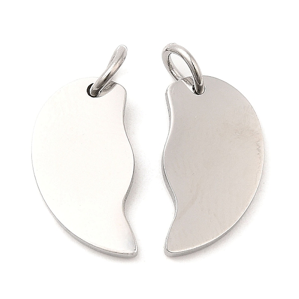 PandaHall 304 Stainless Steel Pendants, with Jump Ring, Moon Charm, Stainless Steel Color, 15x8x1.4mm, Hole: 3.2mm 304 Stainless Steel Moon
PandaHall 304 Stainless Steel Pendants, with Jump Ring, Moon Charm, Stainless Steel Color, 15x8x1.4mm, Hole: 3.2mm 304 Stainless Steel Moon
