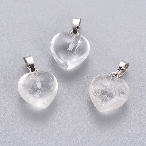 PandaHall Natural Quartz Crystal Pendants, Rock Crystal Pendants, with Platinum Tone Brass Findings, Heart, 18x15x10mm, Hole: 5x7mm Quartz...
PandaHall Natural Quartz Crystal Pendants, Rock Crystal Pendants, with Platinum Tone Brass Findings, Heart, 18x15x10mm, Hole: 5x7mm Quartz...