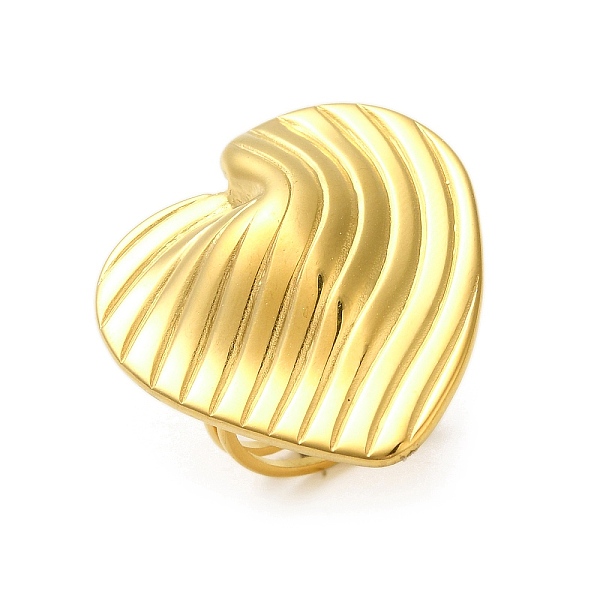 PandaHall Ion Plating(IP) 304 Stainless Steel Heart Open Cuff Ring for Women, Real 18K Gold Plated, Adjustable 304 Stainless Steel Heart
PandaHall Ion Plating(IP) 304 Stainless Steel Heart Open Cuff Ring for Women, Real 18K Gold Plated, Adjustable 304 Stainless Steel Heart