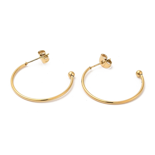 PandaHall 304 Stainless Steel Stud Earring, Half Hoop Ear Stud, Real 18K Gold Plated, 26x3x26mm 304 Stainless Steel Letter C
PandaHall 304 Stainless Steel Stud Earring, Half Hoop Ear Stud, Real 18K Gold Plated, 26x3x26mm 304 Stainless Steel Letter C