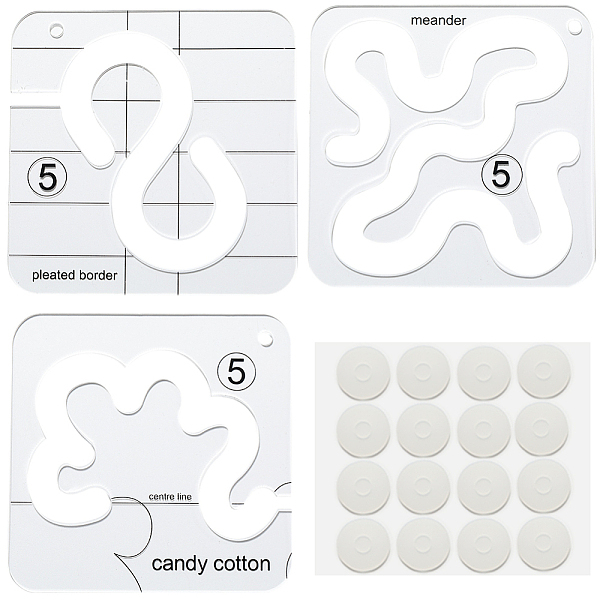 PandaHall Gorgecraft 3Pcs 3 Styles Quilting Template, Transparent Acrylic Sewing Machine Ruler, DIY Hand Patchwork, Cutting Craft, Square..., Clear
PandaHall Gorgecraft 3Pcs 3 Styles Quilting Template, Transparent Acrylic Sewing Machine Ruler, DIY Hand Patchwork, Cutting Craft, Square..., Clear