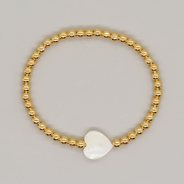 PandaHall Gold Round Beaded Stretch Bracelets, Heart Shell Bracelets for Women Men Shell Heart
PandaHall Gold Round Beaded Stretch Bracelets, Heart Shell Bracelets for Women Men Shell Heart