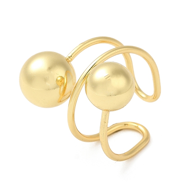 PandaHall Rack Plating Brass Round Ball Beaded Open Cuff Rings, Cadmium Free & Lead Free, Real 18K Gold Plated, US Size 9 3/4(19.5mm) Brass...
PandaHall Rack Plating Brass Round Ball Beaded Open Cuff Rings, Cadmium Free & Lead Free, Real 18K Gold Plated, US Size 9 3/4(19.5mm) Brass...
