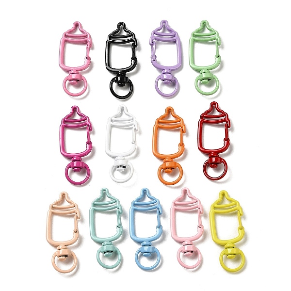 PandaHall Spray Painted Alloy Swivel Clasps, Swivel Snap Hook Clasps, Feeding-bottle, Mixed Color, 40.5x16x7mm, Hole: 9x5mm Alloy Multicolor
PandaHall Spray Painted Alloy Swivel Clasps, Swivel Snap Hook Clasps, Feeding-bottle, Mixed Color, 40.5x16x7mm, Hole: 9x5mm Alloy Multicolor