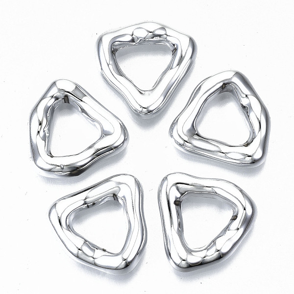 PandaHall CCB Plastic Linkings Rings, Triangle, Platinum, 22x23x6mm, Inner Diameter: 11x12mm Plastic Triangle
PandaHall CCB Plastic Linkings Rings, Triangle, Platinum, 22x23x6mm, Inner Diameter: 11x12mm Plastic Triangle