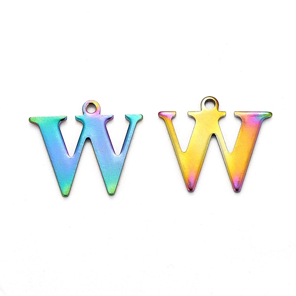 PandaHall Ion Plating(IP) 304 Stainless Steel Alphabet Charms, Rainbow Color, Letter.W, 12x14x0.7mm, Hole: 1mm 304 Stainless Steel Letter W
PandaHall Ion Plating(IP) 304 Stainless Steel Alphabet Charms, Rainbow Color, Letter.W, 12x14x0.7mm, Hole: 1mm 304 Stainless Steel Letter W
