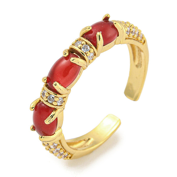 PandaHall Oval Rack Plating Brass Micro Pave Cubic Zirconia Open Cuff Rings for Women, Cadmium Free & Lead Free, Long-Lasting Plated, Real..., Red
PandaHall Oval Rack Plating Brass Micro Pave Cubic Zirconia Open Cuff Rings for Women, Cadmium Free & Lead Free, Long-Lasting Plated, Real..., Red