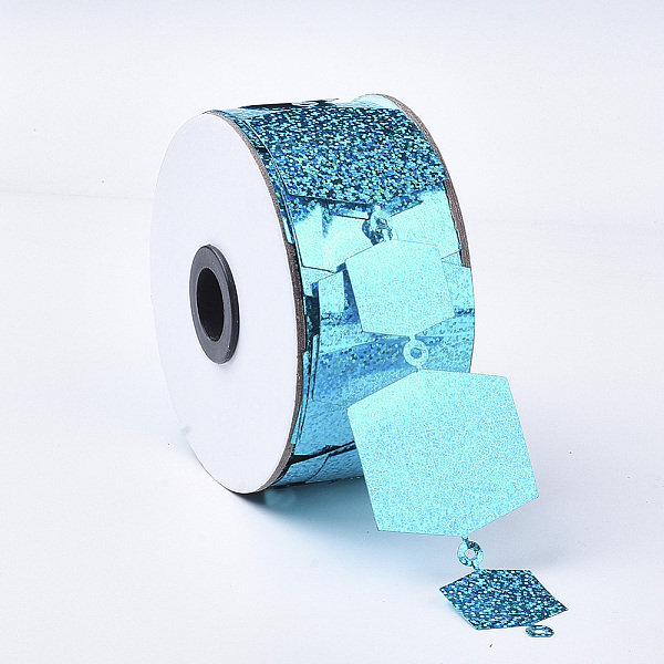 PandaHall Plastic Paillette/Sequins Chain Rolls, Ornament Accessories, Hexagon, Deep Sky Blue, 50mm and 30mm, about 40m/roll Plastic Hexagon...
PandaHall Plastic Paillette/Sequins Chain Rolls, Ornament Accessories, Hexagon, Deep Sky Blue, 50mm and 30mm, about 40m/roll Plastic Hexagon...