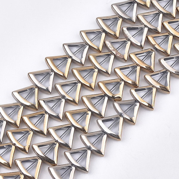 PandaHall Electroplate Glass Beads Strands, Edge Plated, Fan, Clear, 12x15.5~16x4.5mm, Hole: 1mm, about 20pcs/strand, 9.4 inch Glass Fan...
PandaHall Electroplate Glass Beads Strands, Edge Plated, Fan, Clear, 12x15.5~16x4.5mm, Hole: 1mm, about 20pcs/strand, 9.4 inch Glass Fan...