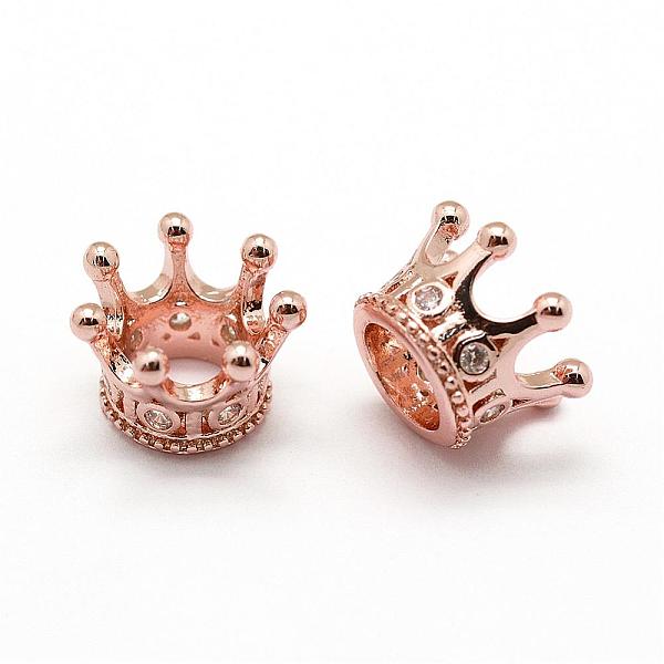 PandaHall Brass Micro Pave Grade AAA Cubic Zirconia Beads, Cadmium Free & Nickel Free & Lead Free, Crown, Large Hole Beads, Clear, Real Rose...
PandaHall Brass Micro Pave Grade AAA Cubic Zirconia Beads, Cadmium Free & Nickel Free & Lead Free, Crown, Large Hole Beads, Clear, Real Rose...