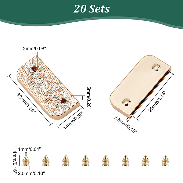 PandaHall WADORN 20 Sets Metal Belt Buckle End Tips, Webbing Zipper Tips Strap End Cap with Screws Bag Decorative Clip Buckles for DIY...
PandaHall WADORN 20 Sets Metal Belt Buckle End Tips, Webbing Zipper Tips Strap End Cap with Screws Bag Decorative Clip Buckles for DIY...