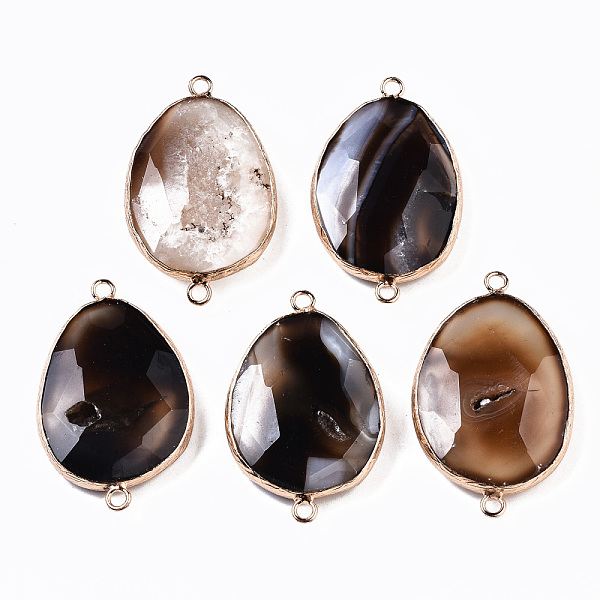 PandaHall Natural Agate Links Connectors, with Edge Light Gold Plated Brass Findings, Faceted Teardrop, 40~42x25~27x6~8mm, Hole: 2mm Natural...
PandaHall Natural Agate Links Connectors, with Edge Light Gold Plated Brass Findings, Faceted Teardrop, 40~42x25~27x6~8mm, Hole: 2mm Natural...