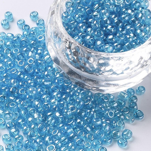 PandaHall Glass Seed Beads, Trans. Colours Lustered, Round, Light Cyan, 3mm, Hole: 1mm, about 10000pcs/pound Glass
PandaHall Glass Seed Beads, Trans. Colours Lustered, Round, Light Cyan, 3mm, Hole: 1mm, about 10000pcs/pound Glass