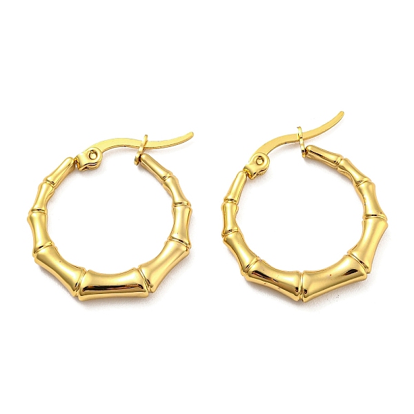 PandaHall Vacuum Plating 304 Stainless Steel Hoop Earrings with for Women, Bamboo, Golden, 24x22.5x3.5mm 304 Stainless Steel Round
PandaHall Vacuum Plating 304 Stainless Steel Hoop Earrings with for Women, Bamboo, Golden, 24x22.5x3.5mm 304 Stainless Steel Round