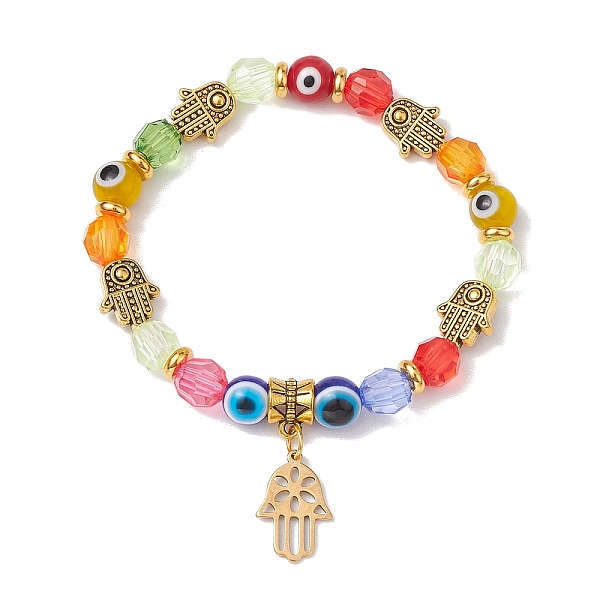 PandaHall Evil Eye Resin & Acrylic Beaded Stretch Bracelets, Religion Hamsa Hand 201 Stainless Steel Charm Bracelets for Women, Colorful...
PandaHall Evil Eye Resin & Acrylic Beaded Stretch Bracelets, Religion Hamsa Hand 201 Stainless Steel Charm Bracelets for Women, Colorful...