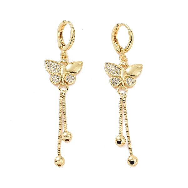 PandaHall Clear Cubic Zirconia Butterfly Dangle Hoop Earrings, Brass Chain Tassel Drop Earrings for Women, Golden, 60mm, Pin: 0.8mm Cubic...
PandaHall Clear Cubic Zirconia Butterfly Dangle Hoop Earrings, Brass Chain Tassel Drop Earrings for Women, Golden, 60mm, Pin: 0.8mm Cubic...