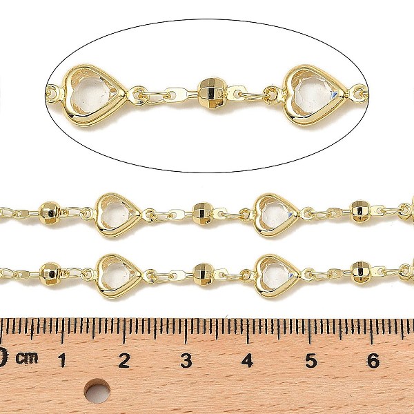 PandaHall Rack Plating Heart & Round Brass Link Chains, with Clear Glass, Long-Lasting Plated, Soldered, with Spool, Light Gold, heart...
PandaHall Rack Plating Heart & Round Brass Link Chains, with Clear Glass, Long-Lasting Plated, Soldered, with Spool, Light Gold, heart...