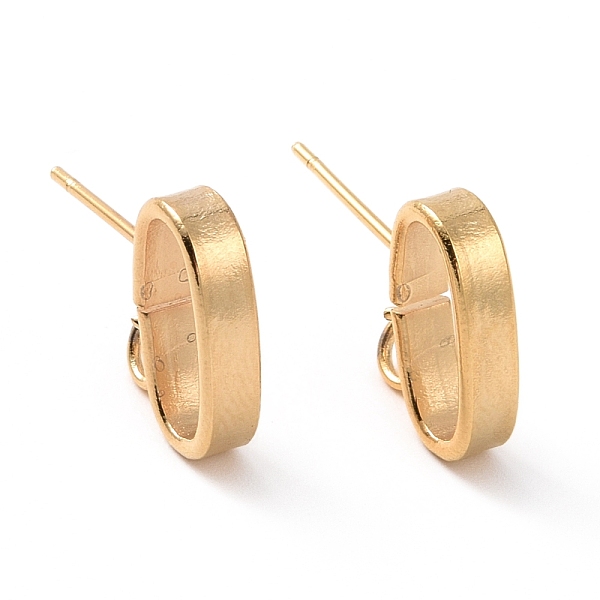 PandaHall 201 Stainless Steel Stud Earring Findings, with Horizontal Loop and 316 Stainless Steel Pin, Oval, Real 24K Gold Plated, 12x3mm...
PandaHall 201 Stainless Steel Stud Earring Findings, with Horizontal Loop and 316 Stainless Steel Pin, Oval, Real 24K Gold Plated, 12x3mm...