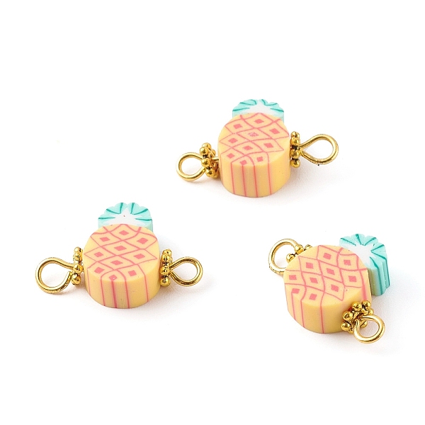 PandaHall Handmade Polymer Clay Links Connectors, with Golden Brass Findings, Pineapple, Light Salmon, 11~13x18.5~19x5mm, Hole: 2~2.5mm...
PandaHall Handmade Polymer Clay Links Connectors, with Golden Brass Findings, Pineapple, Light Salmon, 11~13x18.5~19x5mm, Hole: 2~2.5mm...