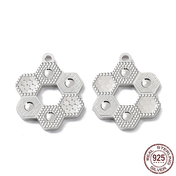 PandaHall Rhodium Plated 925 Sterling Silver Pendants, Hexagon Flower Charm, Textured, Real Platinum Plated, 16x13x1.2mm, Hole: 1.2mm...
PandaHall Rhodium Plated 925 Sterling Silver Pendants, Hexagon Flower Charm, Textured, Real Platinum Plated, 16x13x1.2mm, Hole: 1.2mm...