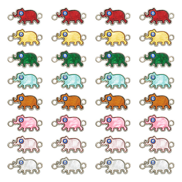 PandaHall 48Pcs 8 Colors Alloy Enamel Elephant Connector Charms, with Acrylic Evil Eye, Platinum, 11.5x22.5x2.5mm, Hole: 1.8mm, 6pcs/color..., Multicolor
PandaHall 48Pcs 8 Colors Alloy Enamel Elephant Connector Charms, with Acrylic Evil Eye, Platinum, 11.5x22.5x2.5mm, Hole: 1.8mm, 6pcs/color..., Multicolor