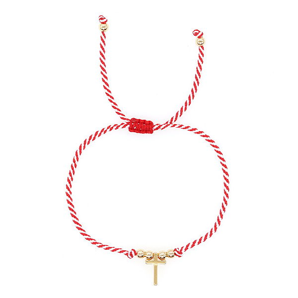 PandaHall Cross Brass Charm Bracelets, Adjustable Braided Cord Bracelets for Women Men Fibre
PandaHall Cross Brass Charm Bracelets, Adjustable Braided Cord Bracelets for Women Men Fibre