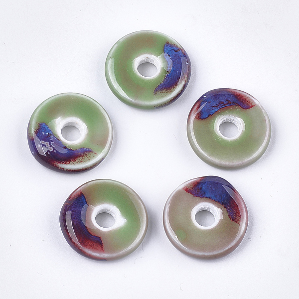 PandaHall Handmade Porcelain Beads, Fancy Antique Glazed Porcelain, Flat Round/Disc, Dark Sea Green, 21~22x6mm, Hole: 5mm Porcelain Disc
PandaHall Handmade Porcelain Beads, Fancy Antique Glazed Porcelain, Flat Round/Disc, Dark Sea Green, 21~22x6mm, Hole: 5mm Porcelain Disc