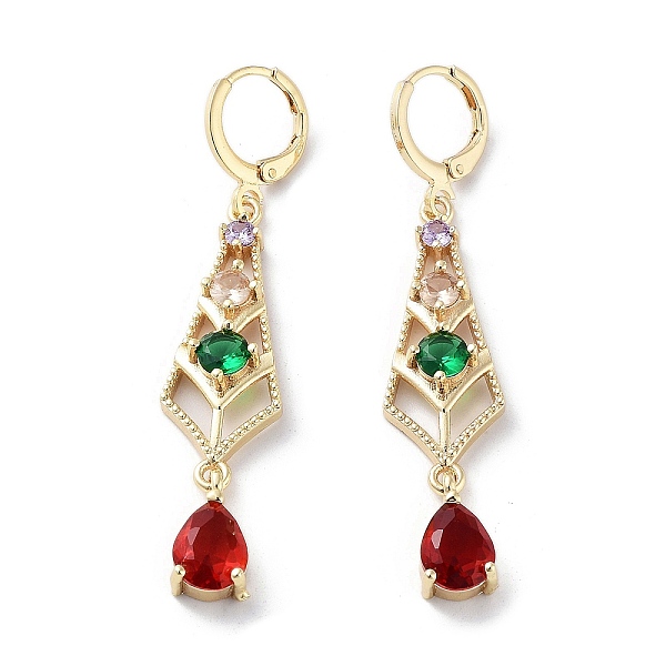 PandaHall Teardrop Rack Plating Golden Brass Dangle Leverback Earrings, with Cubic Zirconia for Women, Colorful, 56x11.5mm Brass Teardrop
PandaHall Teardrop Rack Plating Golden Brass Dangle Leverback Earrings, with Cubic Zirconia for Women, Colorful, 56x11.5mm Brass Teardrop