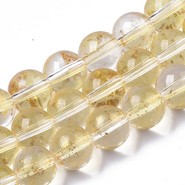 PandaHall Transparent Spray Painted Glass Bead Strands, with Golden Foil, Round, Gold, 8~9mm, Hole: 1.2~1.5mm, about 46~56pcs/Strand, 14.37...
PandaHall Transparent Spray Painted Glass Bead Strands, with Golden Foil, Round, Gold, 8~9mm, Hole: 1.2~1.5mm, about 46~56pcs/Strand, 14.37...