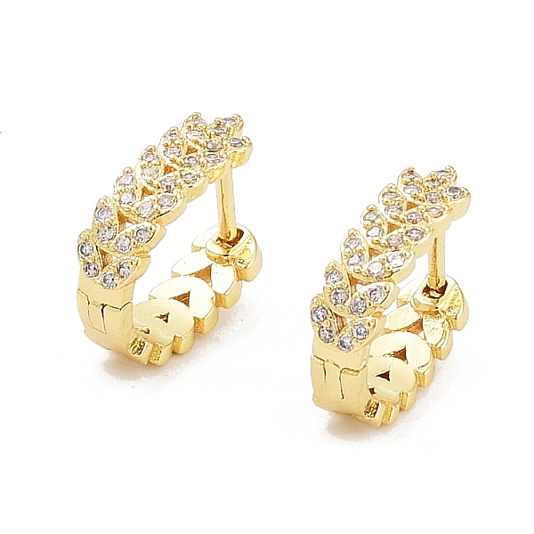 PandaHall Clear Cubic Zirconia Leaf Hoop Earring, Brass Jewelry for Women, Real 16K Gold Plated, 13x12x4mm, Pin: 0.8mm Cubic Zirconia Clear
PandaHall Clear Cubic Zirconia Leaf Hoop Earring, Brass Jewelry for Women, Real 16K Gold Plated, 13x12x4mm, Pin: 0.8mm Cubic Zirconia Clear