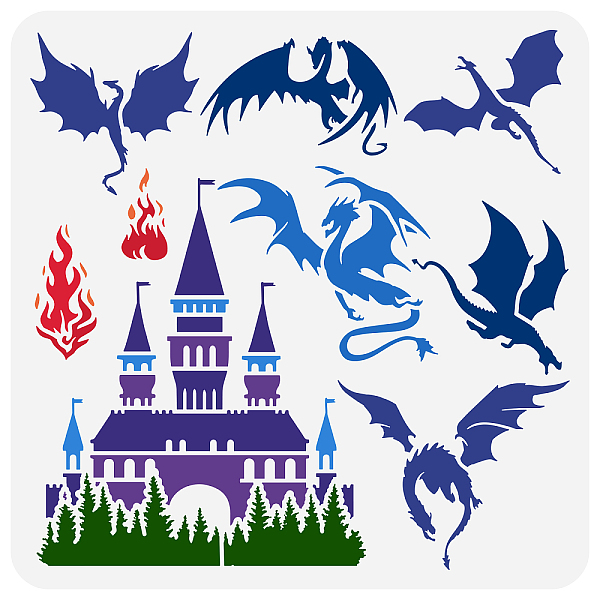 PandaHall PET Hollow Out Drawing Painting Stencils, for DIY Scrapbook, Photo Album, Dragon, 30x30cm Plastic Dragon
PandaHall PET Hollow Out Drawing Painting Stencils, for DIY Scrapbook, Photo Album, Dragon, 30x30cm Plastic Dragon