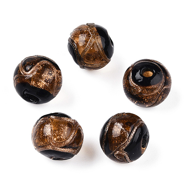 PandaHall Handmade Gold Sand Lampwork Beads, Round, Camel, 10~10.5x9~9.5mm, Hole: 1.5mm Lampwork Round Brown
PandaHall Handmade Gold Sand Lampwork Beads, Round, Camel, 10~10.5x9~9.5mm, Hole: 1.5mm Lampwork Round Brown