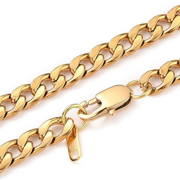 PandaHall Men's 304 Stainless Steel Cuban Link Chain Necklaces, Chunky Chain Necklaces, with Lobster Claw Clasps, Golden, 30.3 inch(77.2cm)...
PandaHall Men's 304 Stainless Steel Cuban Link Chain Necklaces, Chunky Chain Necklaces, with Lobster Claw Clasps, Golden, 30.3 inch(77.2cm)...