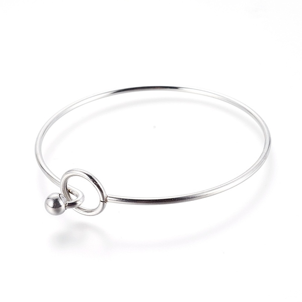 PandaHall 304 Stainless Steel Bangles, Stainless Steel Color, 2-3/8 inch(6.2cm) 304 Stainless Steel
PandaHall 304 Stainless Steel Bangles, Stainless Steel Color, 2-3/8 inch(6.2cm) 304 Stainless Steel