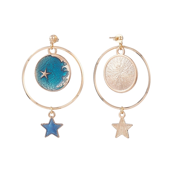 PandaHall Alloy Enamel Stud Earrings, with Brass Findings, Dodger Blue, Golden, 58mm, Pin: 0.7mm Alloy Blue
PandaHall Alloy Enamel Stud Earrings, with Brass Findings, Dodger Blue, Golden, 58mm, Pin: 0.7mm Alloy Blue