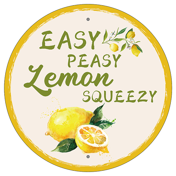 PandaHall Vintage Metal Tin Sign, Iron Wall Decor for Bars, Restaurants, Cafes Pubs, Flat Round, Colorful, Lemon Pattern, 300x300x0.3mm Iron...
PandaHall Vintage Metal Tin Sign, Iron Wall Decor for Bars, Restaurants, Cafes Pubs, Flat Round, Colorful, Lemon Pattern, 300x300x0.3mm Iron...