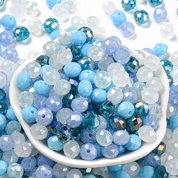 PandaHall Glass Beads, Faceted, Rondelle, Light Sky Blue, 8x6mm, Hole: 1mm, about 145pcs/60g Glass Rondelle
PandaHall Glass Beads, Faceted, Rondelle, Light Sky Blue, 8x6mm, Hole: 1mm, about 145pcs/60g Glass Rondelle