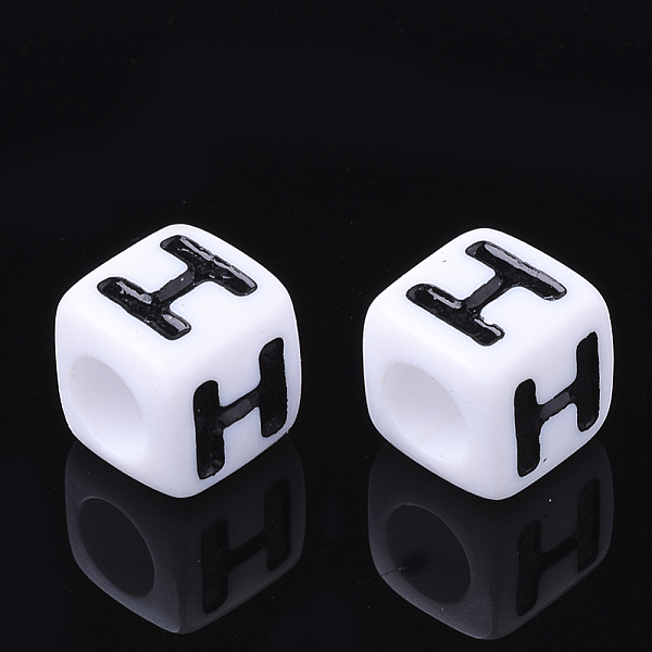 PandaHall Acrylic Horizontal Hole Letter Beads, Cube, White, Letter H, Size: about 7mm wide, 7mm long, 7mm high, hole: 3.5mm, about...
PandaHall Acrylic Horizontal Hole Letter Beads, Cube, White, Letter H, Size: about 7mm wide, 7mm long, 7mm high, hole: 3.5mm, about...
