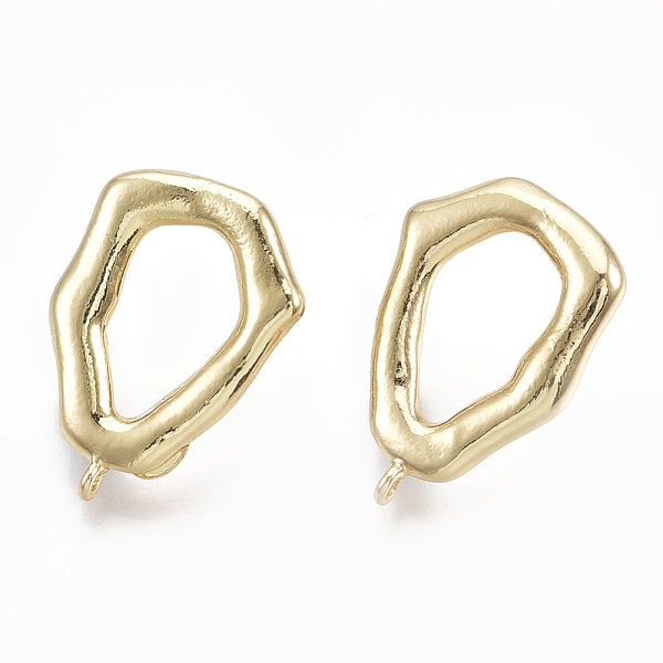 PandaHall Brass Stud Earring Findings, with Loop, Real 18K Gold Plated, 22x15.5mm, Hole: 1mm, Pin: 0.7mm Brass Others
PandaHall Brass Stud Earring Findings, with Loop, Real 18K Gold Plated, 22x15.5mm, Hole: 1mm, Pin: 0.7mm Brass Others